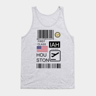 Houston United States travel ticket Tank Top